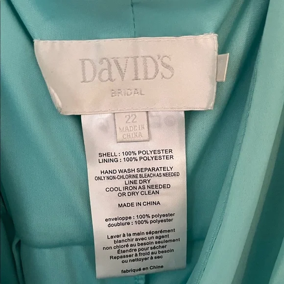David's Bridal Turquoise Gown - Picture 2 of 7